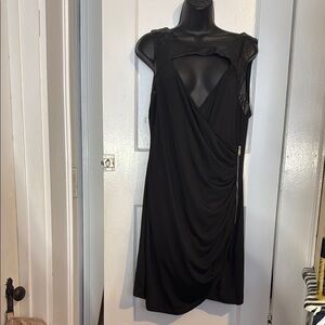 Elegant Black Draped Dress
